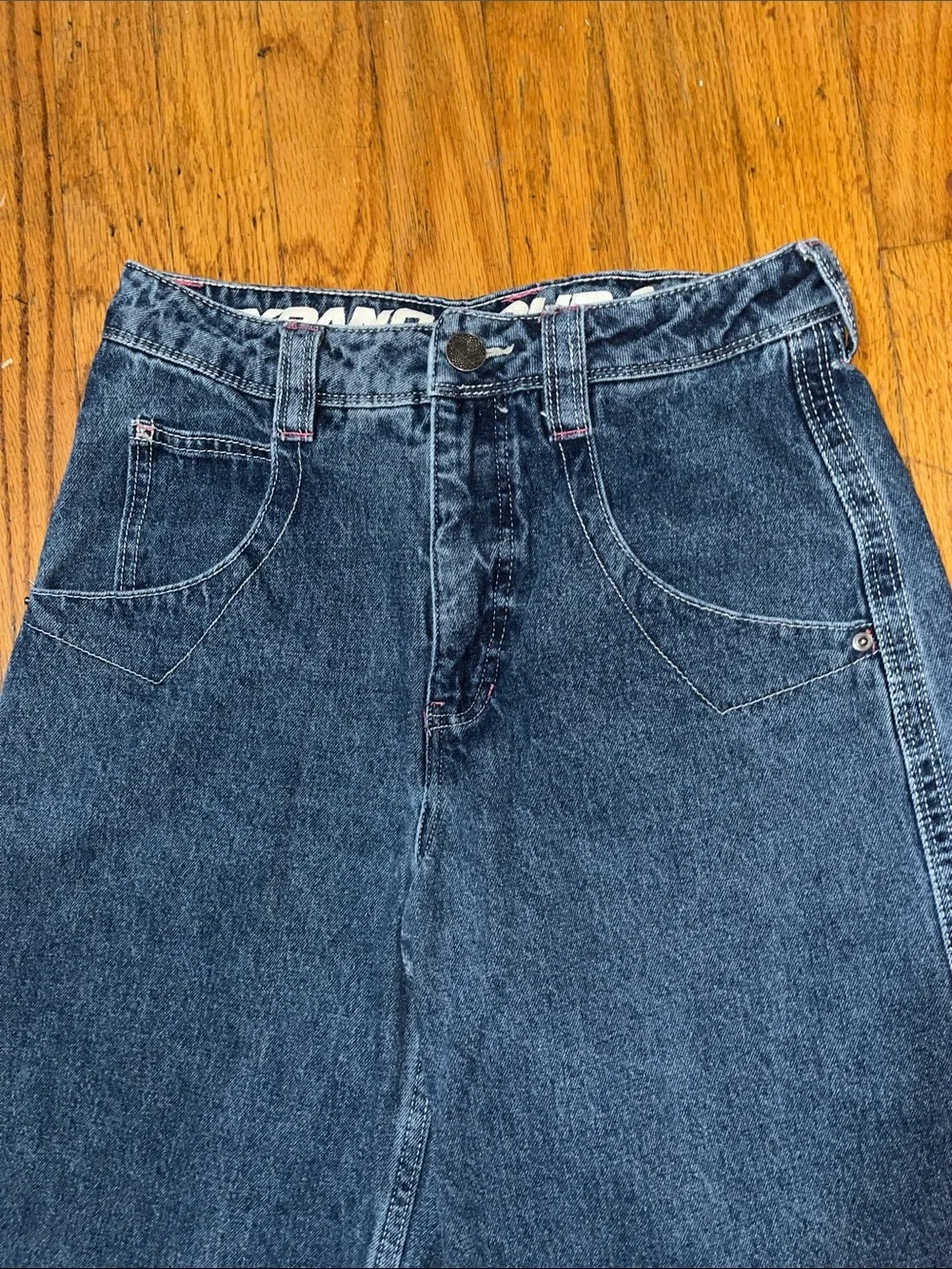 Alab Expand Your Mind Denim Long Star Skater Shorts Size 2